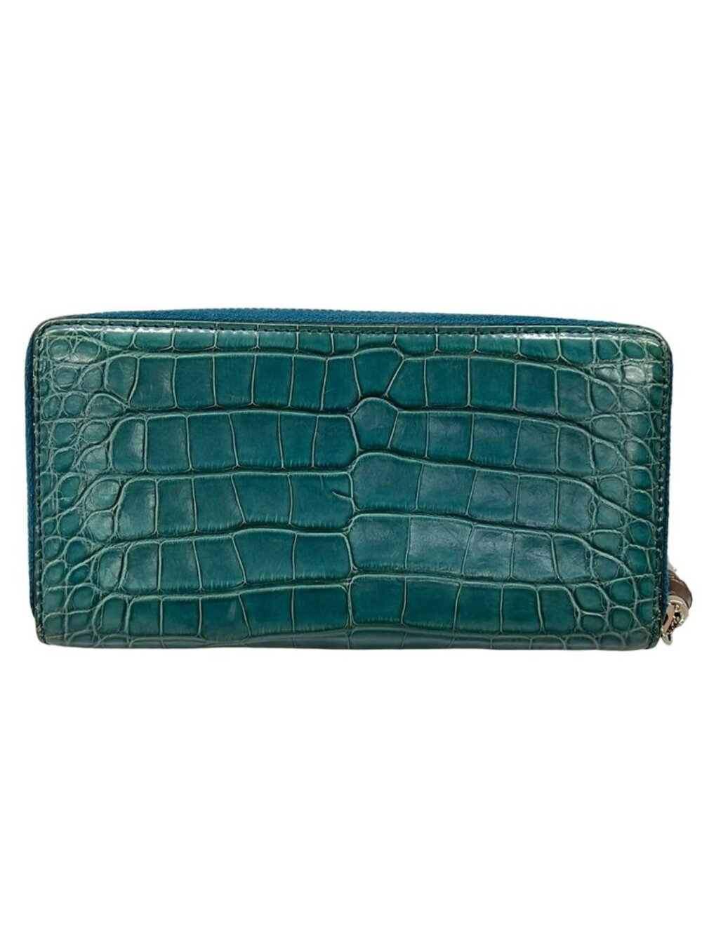 Gucci Wallet Bamboo Green Zip Around Leather - Picture 2 of 7